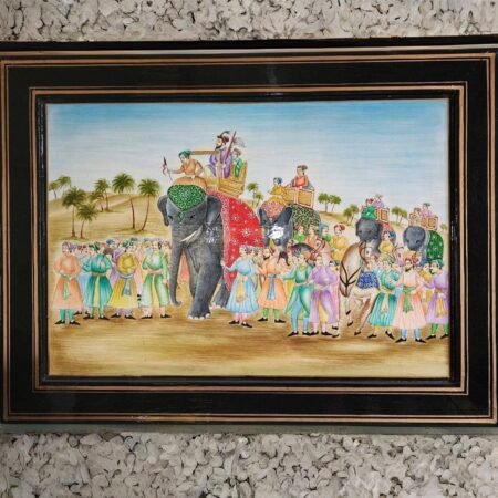 Kashmiri
paper mache: Handmade Mughal Arts Elephant Infantry Wall Art, Perfect for
Home and Office Décor