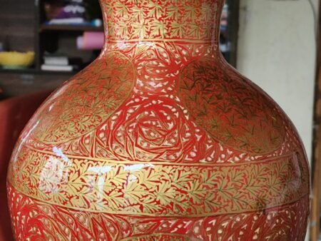 Hand
painted living room design vase for fall room decor and wedding gift-