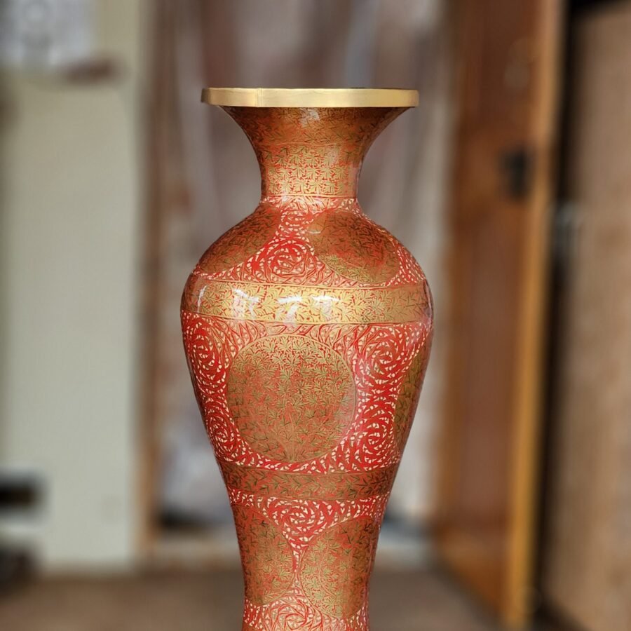 Hand
painted living room design vase for fall room decor and wedding gift-