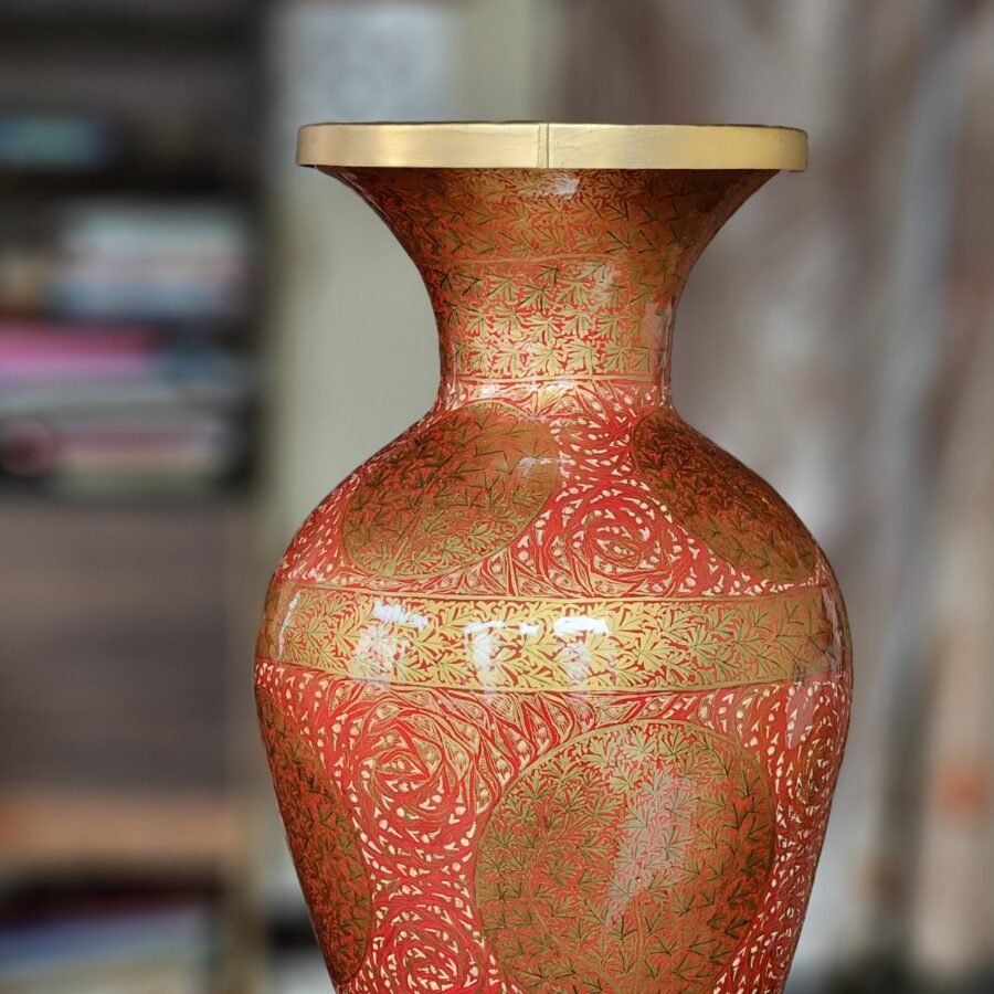 Hand
painted living room design vase for fall room decor and wedding gift-
