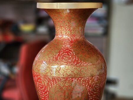 Hand
painted living room design vase for fall room decor and wedding gift-