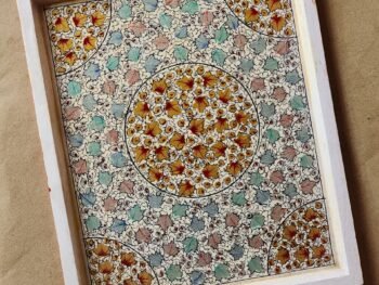 Handmade Floral Wooden Jewelry Tray- Elegant Kitchen Decor and Serving Platter