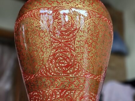 Hand
painted living room design vase for fall room decor and wedding gift-