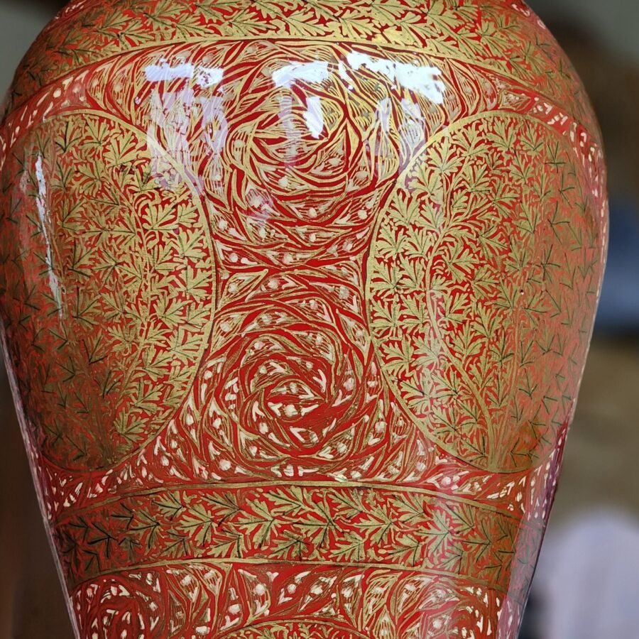 Hand
painted living room design vase for fall room decor and wedding gift-