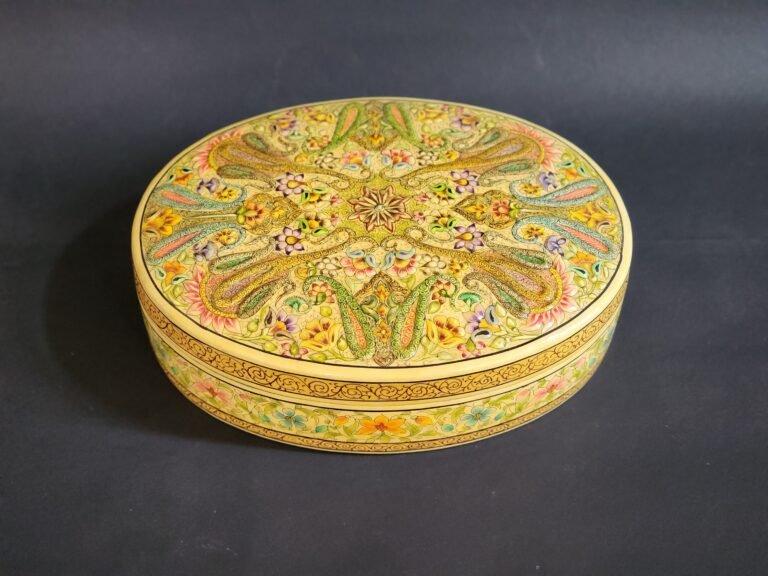 Engraved
  Large Jewelry Box: Preserve Your Precious Jewelry with our Handcrafted
  Embossed Art Velvet Jewelry Box - Made with Love in Kashmir