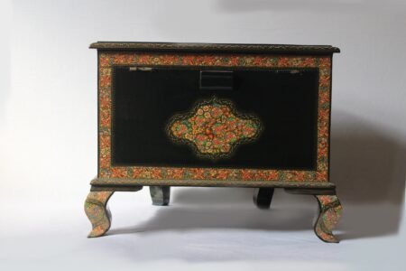 Jewelry
box organizer - Handmade table desk with real gold art, a perfect bedroom
piece-