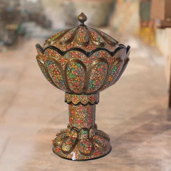 Rotating bowl Handmade in Kashmir, Paper mache home decor-