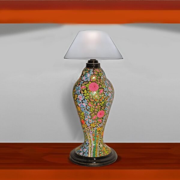 Handmade Paper Mache Floor Lamp from Kashmir-DeskLit -Illuminate Your Space with the Real Gold Artistry
