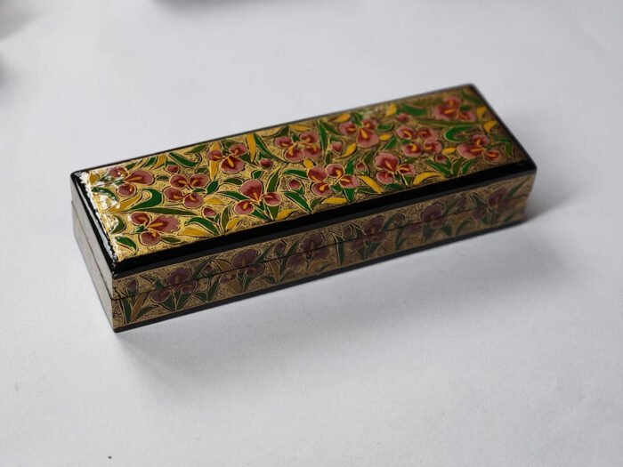 Handmade
  pencil pouch the personalized summer gifts box with floral painting paper
  mache