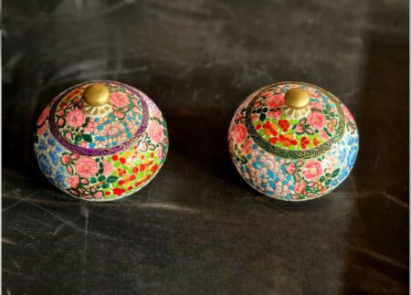 Handcrafted
Kashmiri Powder Boxes with Floral Designs