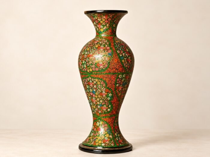 Floral Cloisonné Vase Tall Lacquered Floral Vase
