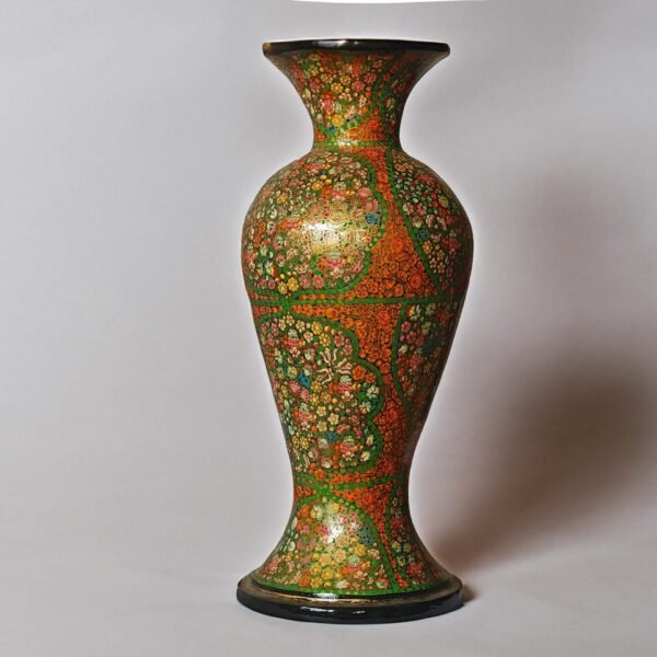 25" Tall Lacquered Floral Vase