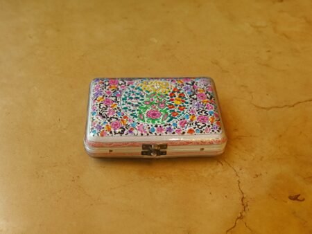 Kashmiri Paper Mache Floral Art Handbag: Convertible Clutch & Purse - Image 3
