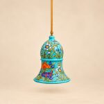 Gold Floral Paper Mache Bells for Festive Decor