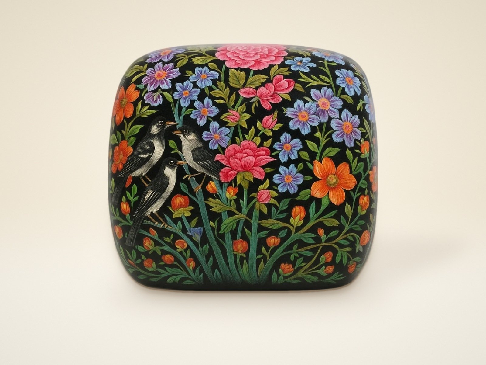 Shabe Gul e Wilayat Papier Mache Box – Mughal Art Decor