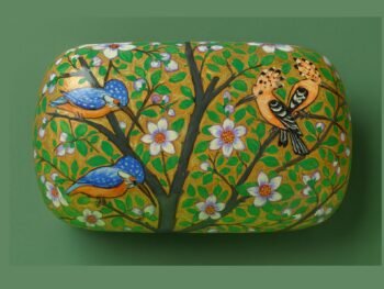Kingfisher & Hoopoe Garden Paper Mache Box