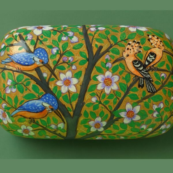 Kingfisher & Hoopoe Garden Paper Mache Box