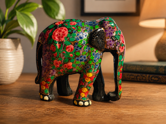 (product) Handcrafted
Floral Elephant Figurine – Indian Handicrafts