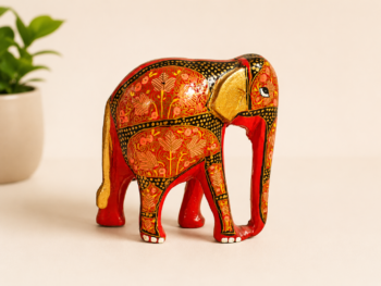 (product) Lacquered
  Wooden Elephant Figurine – Handmade Luxury Decor