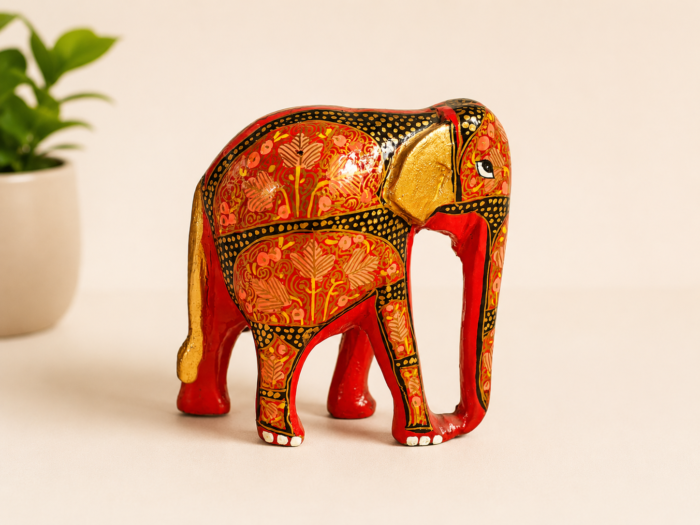 (product) Lacquered
Wooden Elephant Figurine – Handmade Luxury Decor