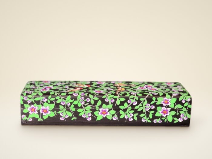 Kashmiri Paper Mache Gift Ring Box – Handcrafted Floral Art