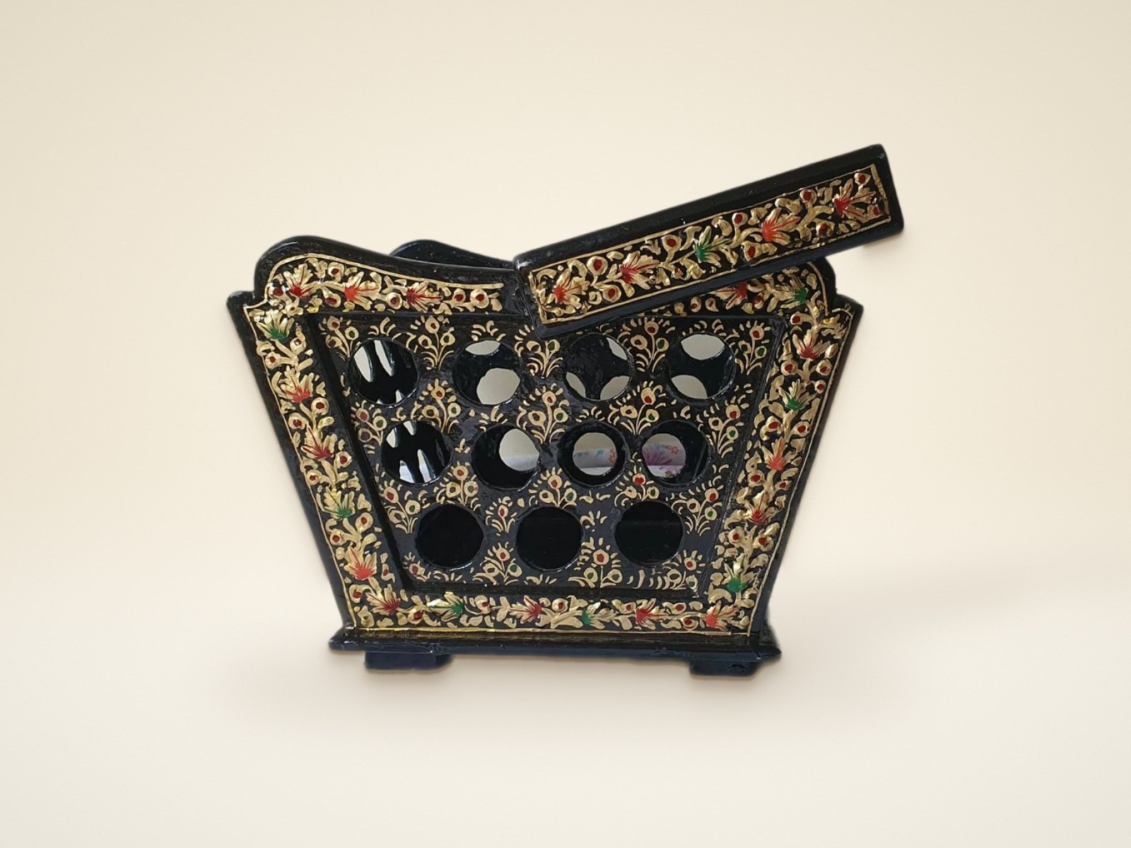 Paper mache gift basket – kashmiri Paper Mache Jewelry Box – Handcrafted Artisan Gift
