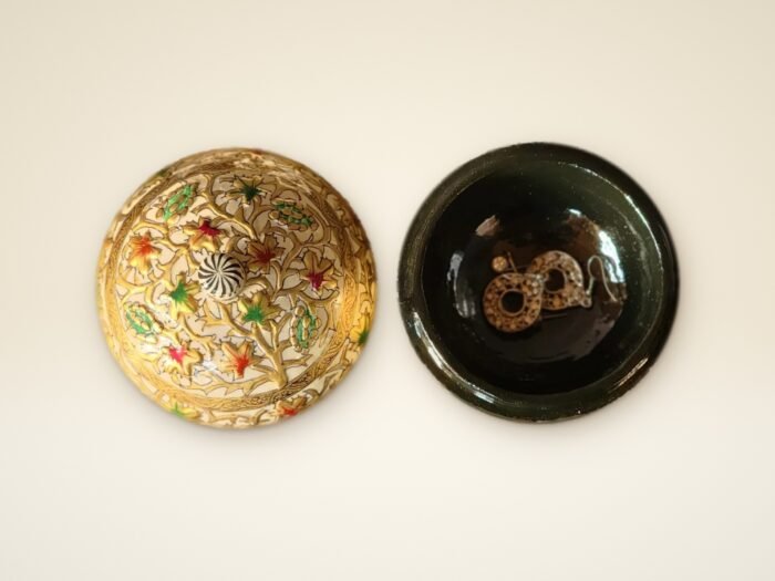 Kashmiri Paper Mache Engagement Ring Box – Handcrafted Floral