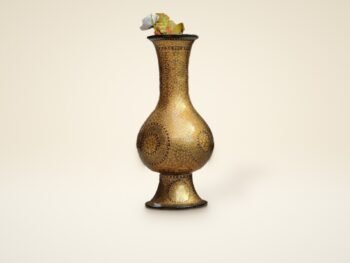 Kashmiri Papier Mache Vase – Handcrafted Floral Home Decor Art
