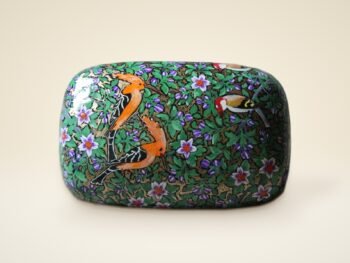 Hoopoe Haven Paper Mache Box – Hand-Painted Kashmir Decor