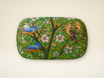 Kingfisher and Hoopoe Paper Mache Box – Kashmiri Bird Art