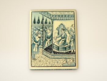 Kashmiri Mughal Small Jewelry Box – Handcrafted Paper Mache Art