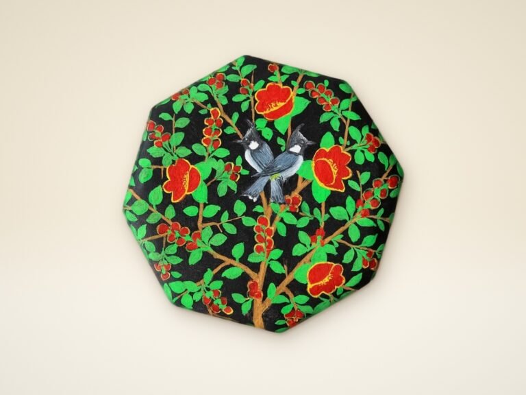 Gul-o-Bulbul Kashmiri papier mache art form