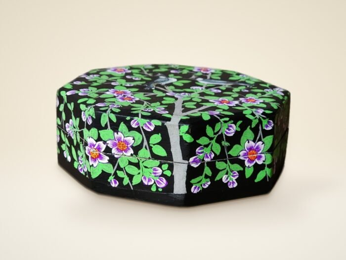 Kashmiri Paper Mache Necklace Box – Handcrafted Jewelry Storage