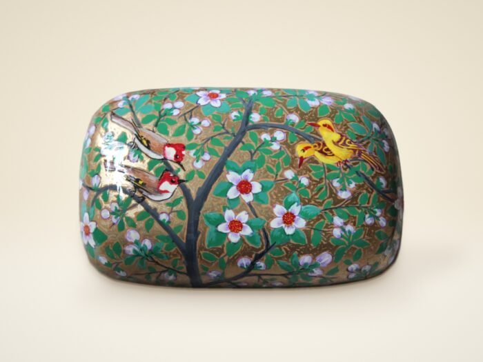 Oriole Harmony Paper Mache Box – Handmade Kashmiri Gift