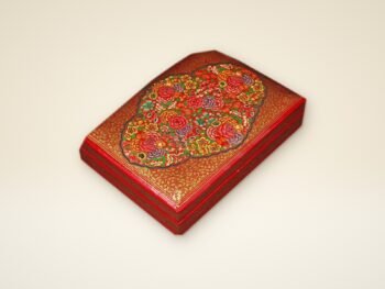 Kashmiri Paper Mache Trinket Box – Handcrafted Floral Art Gift