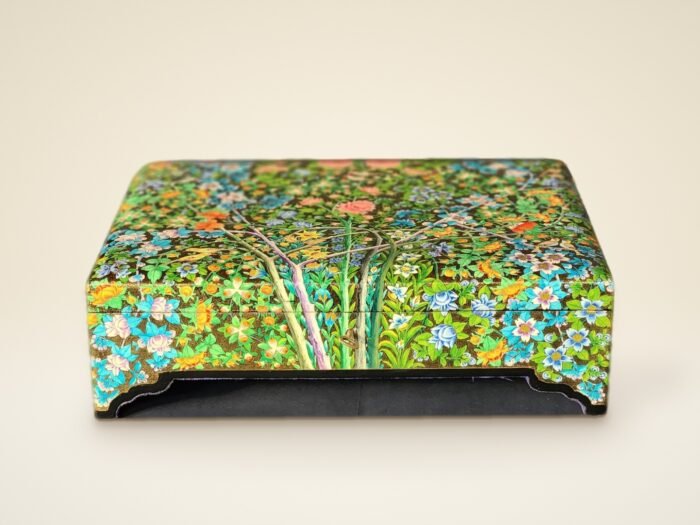 Antique Jewelry Box – Handcrafted Floral Art-Kashmiri Paper Mache